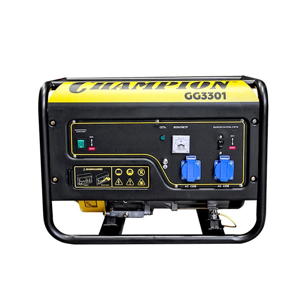 CHAMPION GG3301 генератор 2,8/3,1 кВт., 6л.с.,15л- фото2